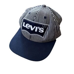 Levi's Youth Red Tag Navy & White Striped Ball Cap